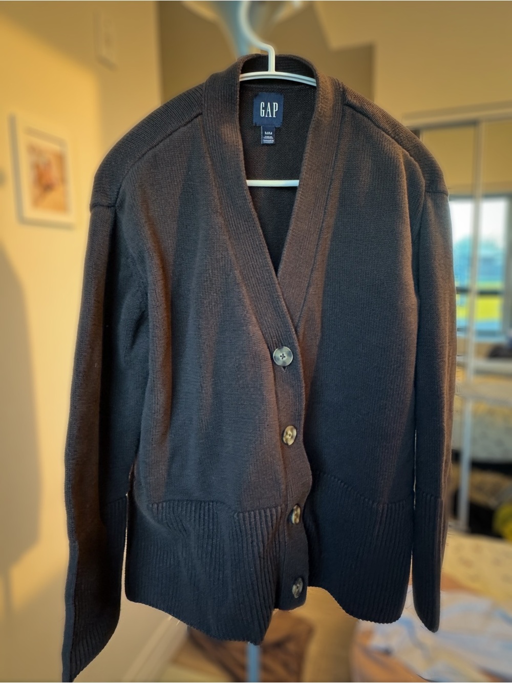 GAP Boyfriend Cardigan Women in Deep Brown